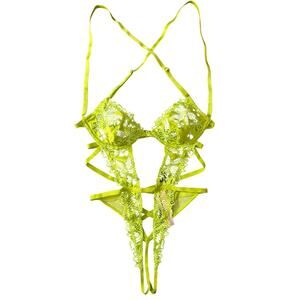 Victoria's Secret Very Sexy Tease Floral Embroidery Teddy, L